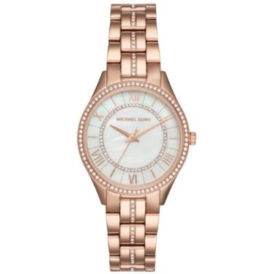 Michael Kors Ladies Lauryn Rose Gold/Mother-of-Pearl Watch - MK3716